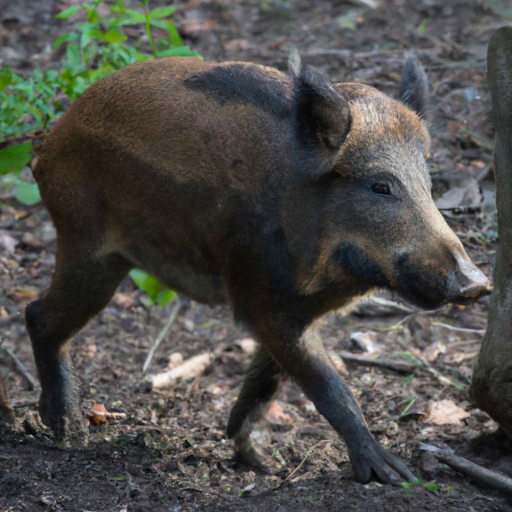 Découpe de cuisse de sanglier