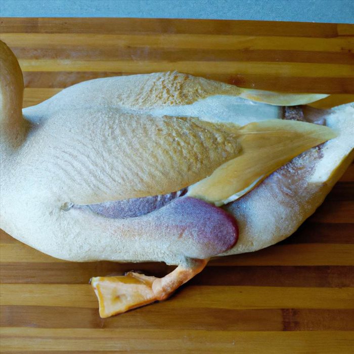 Découpe facile du canard cru