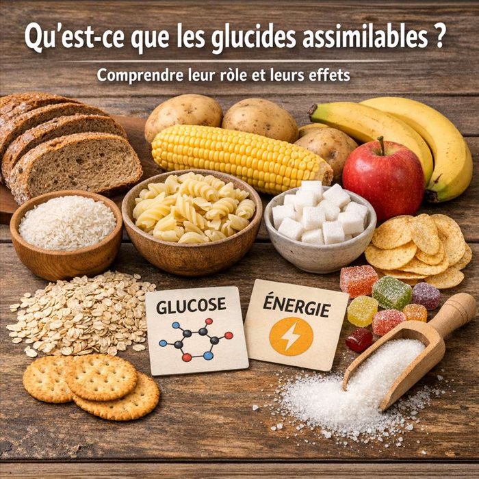 Glucides assimilables : définition, rôle et aliments à connaître