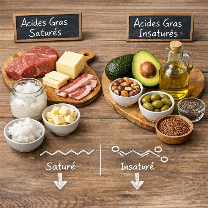 Différence entre acides gras saturés et insaturés : guide simple