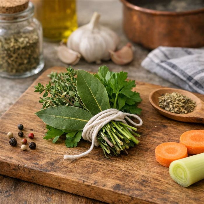Bouquet garni en cuisine française : définition, usage et astuces