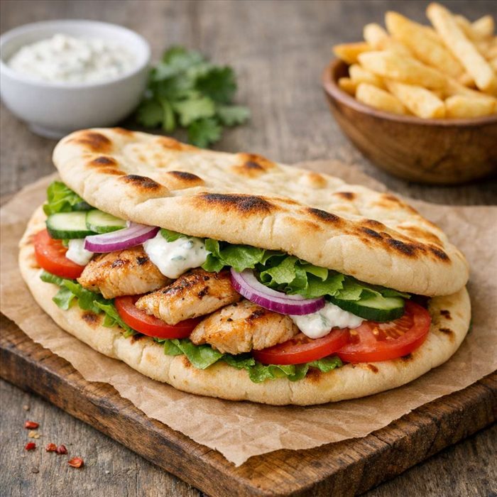 Sandwich au pain naan : recette facile, rapide et gourmande