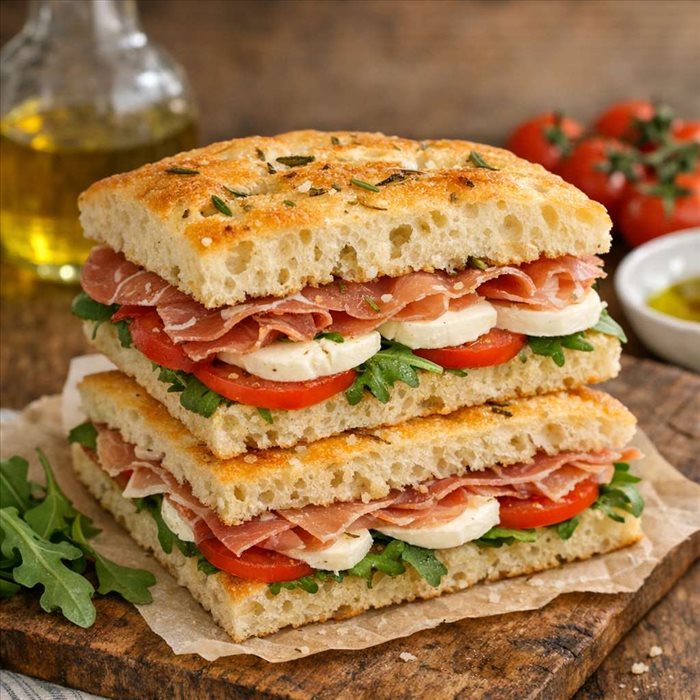 Comment faire un sandwich au pain focaccia ? Recette simple