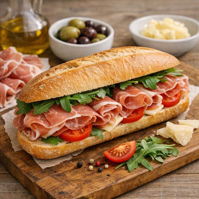 Sandwich au jambon de Parme : recette simple et savoureuse