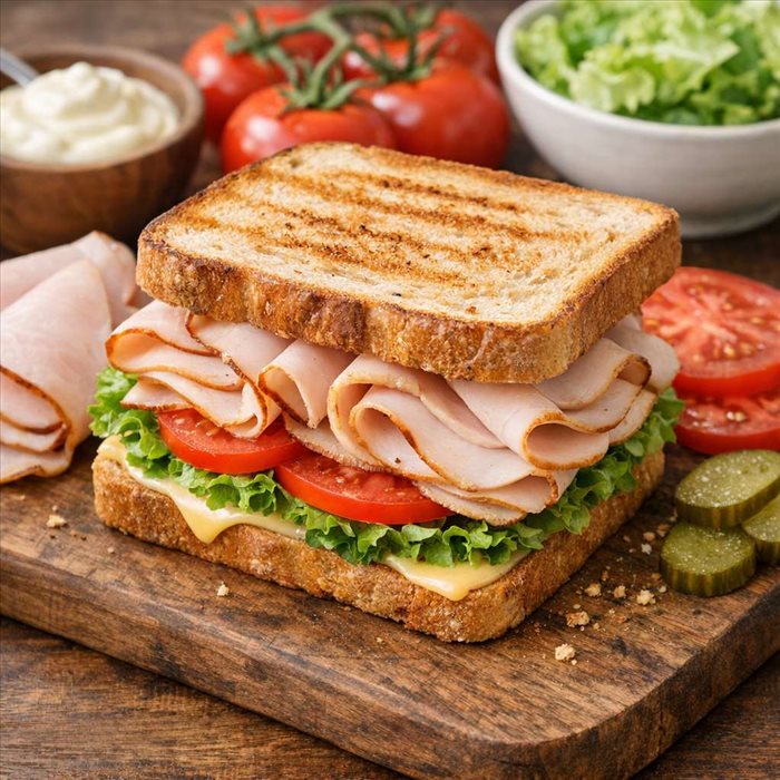 Sandwich au filet de dinde fumé : recette facile et gourmande