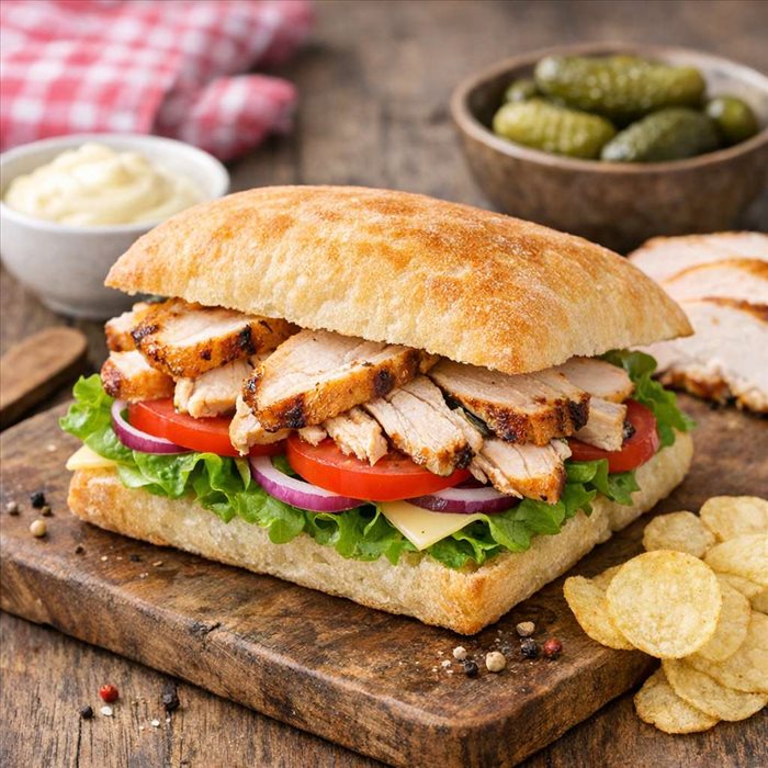 Comment faire un sandwich au poulet fumé ? Recette facile