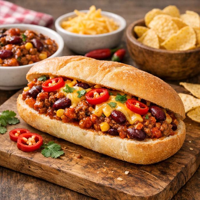 Sandwich au chili con carne : recette facile et savoureuse