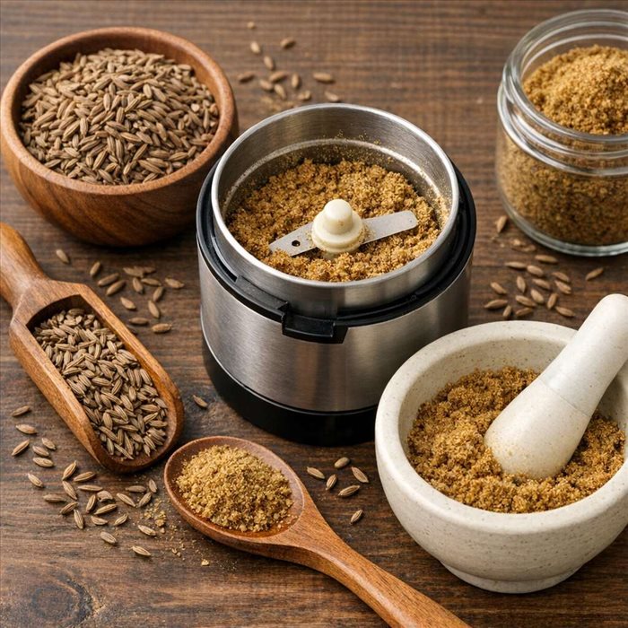 Moudre les graines de cumin sans les chauffer : guide simple