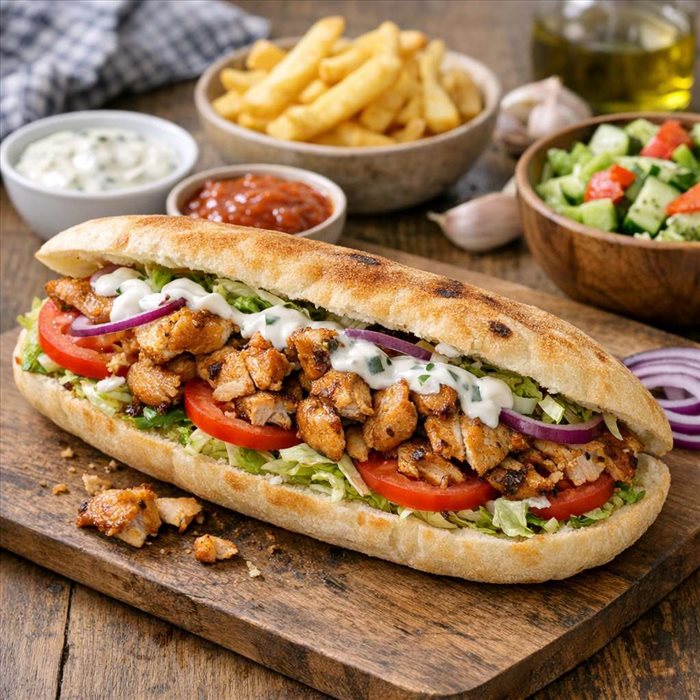 Sandwich kebab de poulet : la recette maison facile et savoureuse