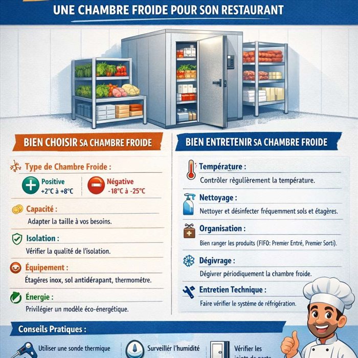 Chambre froide en restauration : comment bien la choisir et respecter les règles d’hygiène ?