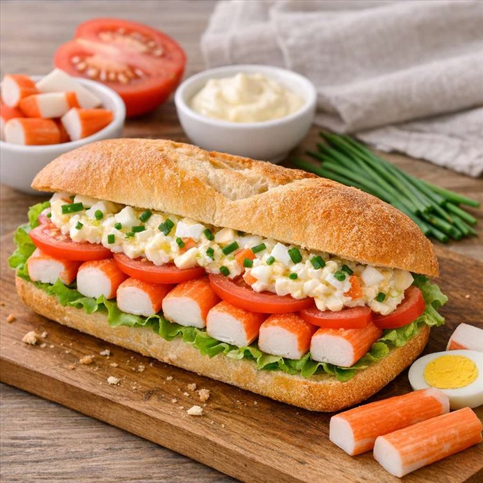 Sandwich au surimi : recette facile, fraîche et rapide