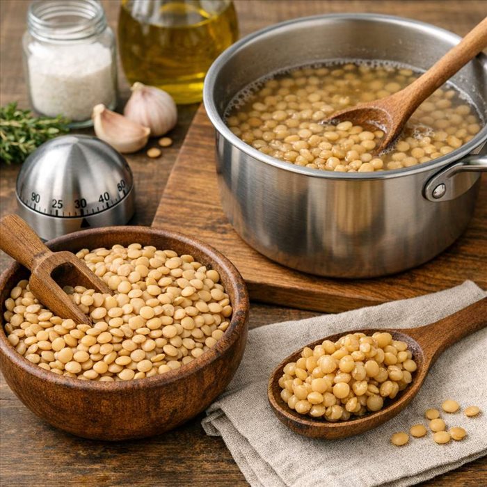 Temps de cuisson des lentilles blondes : guide simple et rapide