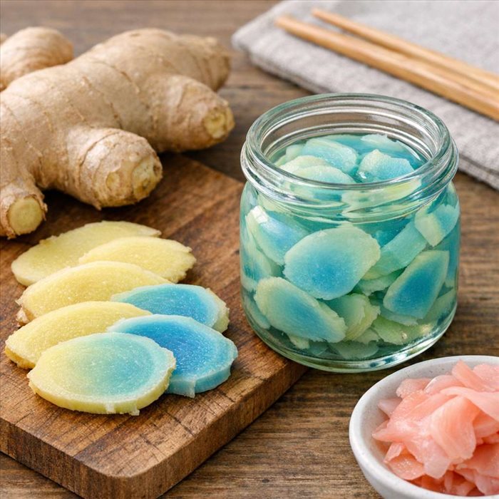 Gingembre bleu : pourquoi le gingembre frais devient-il bleu ?